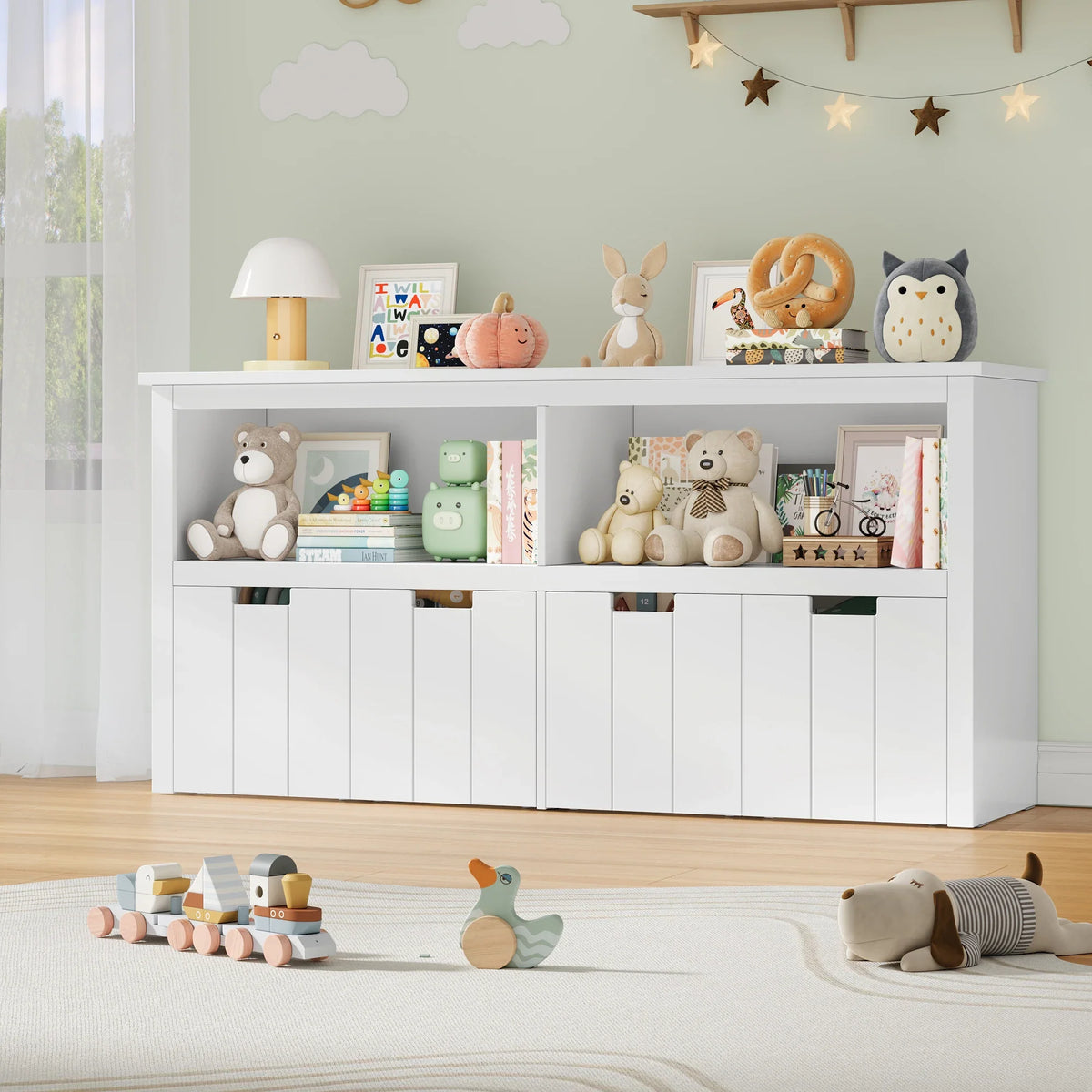 Bibliothèque basse enfant design blanc Tilda Kids