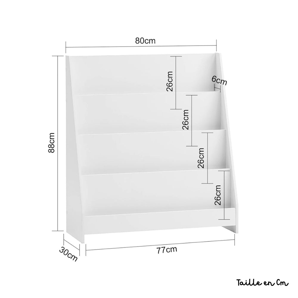 Bibliothèque blanche enfant rangement livres Tilda Kids