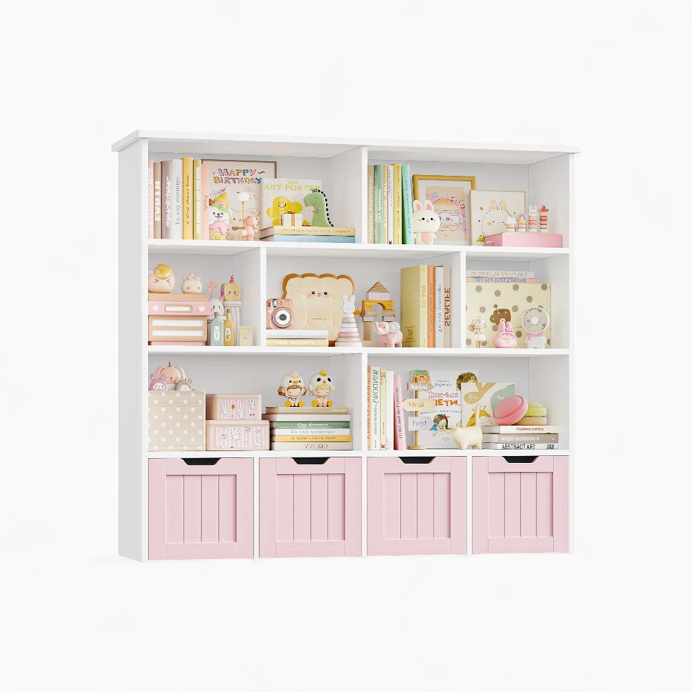 Bibliothèque enfant avec bacs de rangement colorés Tilda Kids