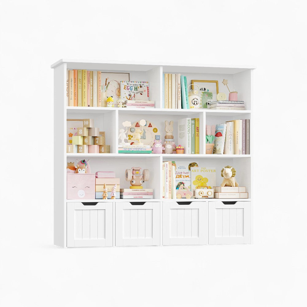 Bibliothèque enfant avec bacs de rangement colorés Tilda Kids