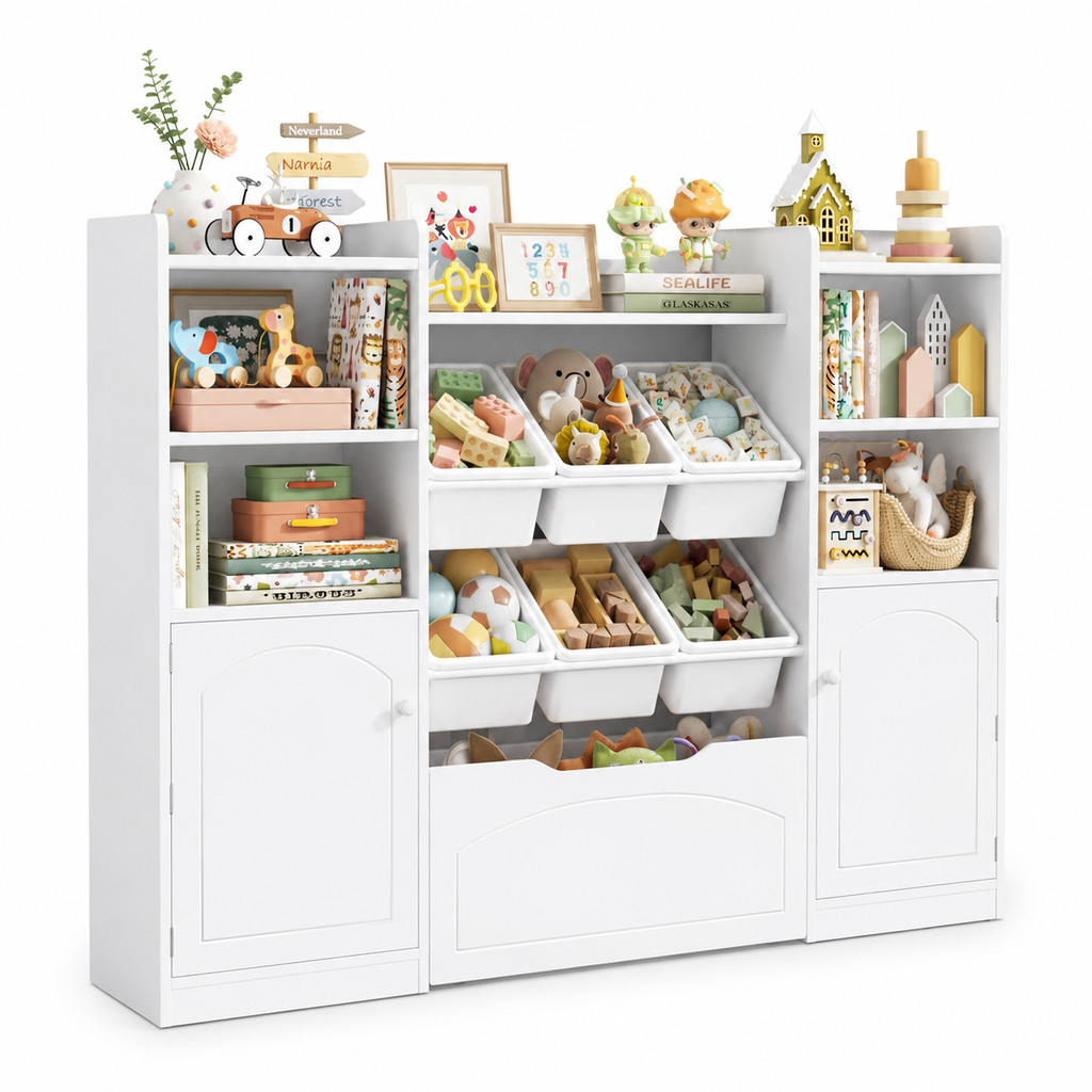 Bibliothèque enfant avec bacs de rangement intégrés Tilda Kids