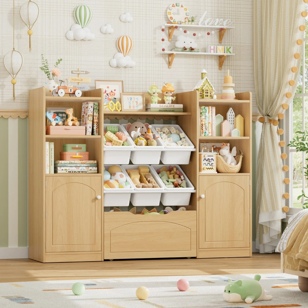 Bibliothèque enfant avec bacs de rangement intégrés Tilda Kids