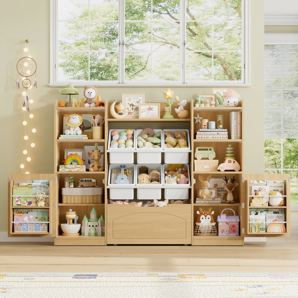 Bibliothèque enfant avec bacs de rangement intégrés Tilda Kids