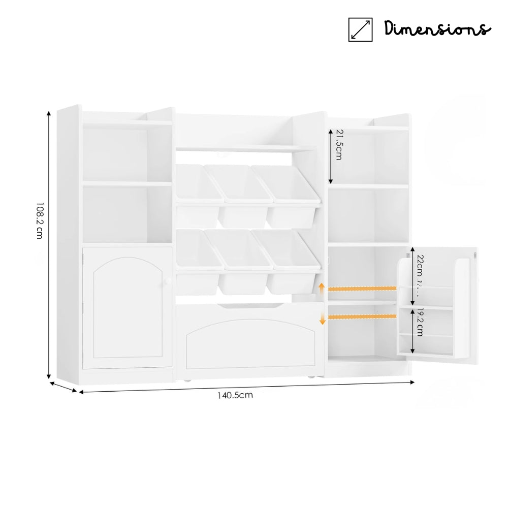 Bibliothèque enfant avec bacs de rangement intégrés Tilda Kids