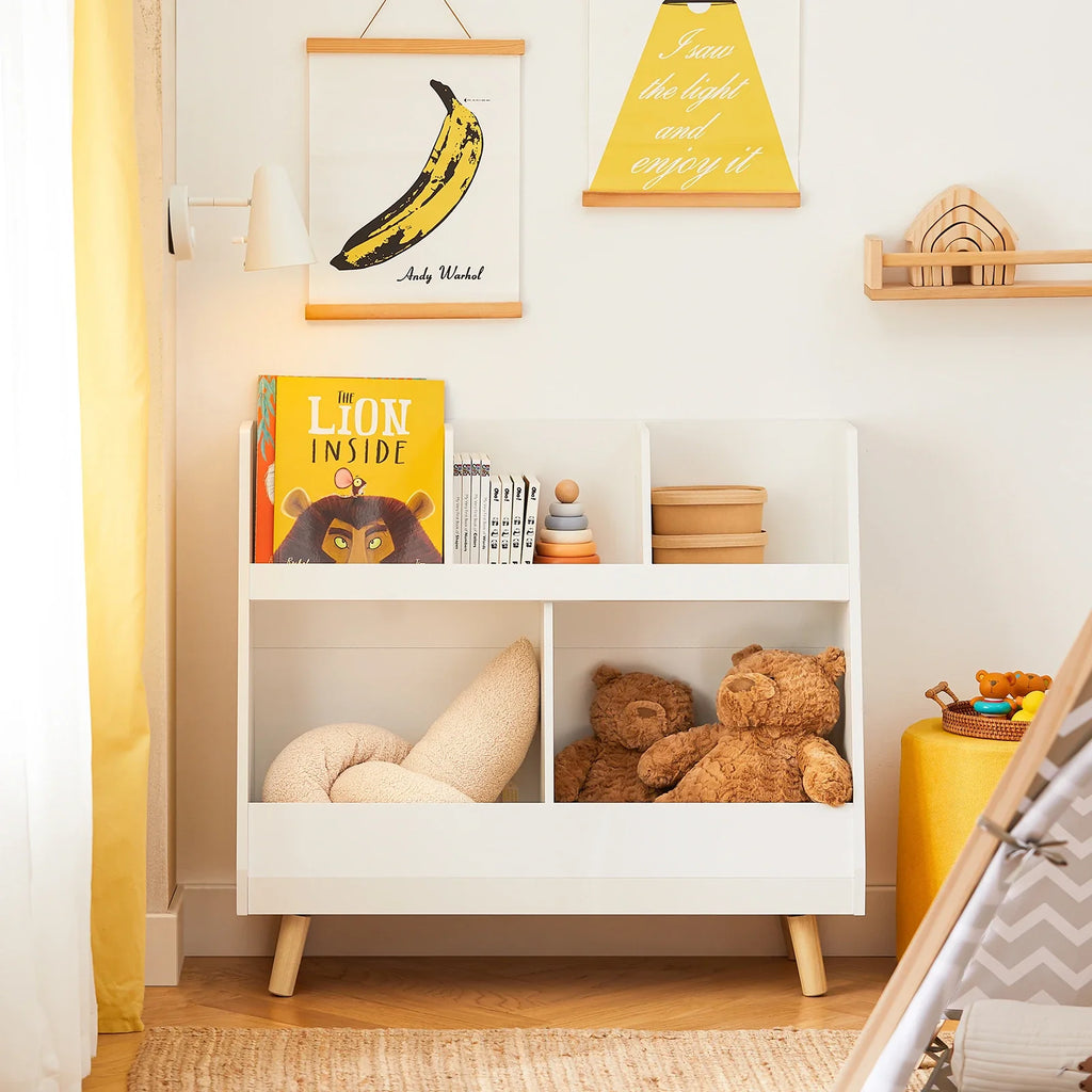 Bibliothèque enfant basse 5 compartiments avec rangement Tilda Kids