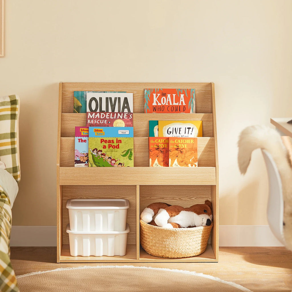 Bibliothèque enfant basse avec rangement pour livres et jouets Tilda Kids