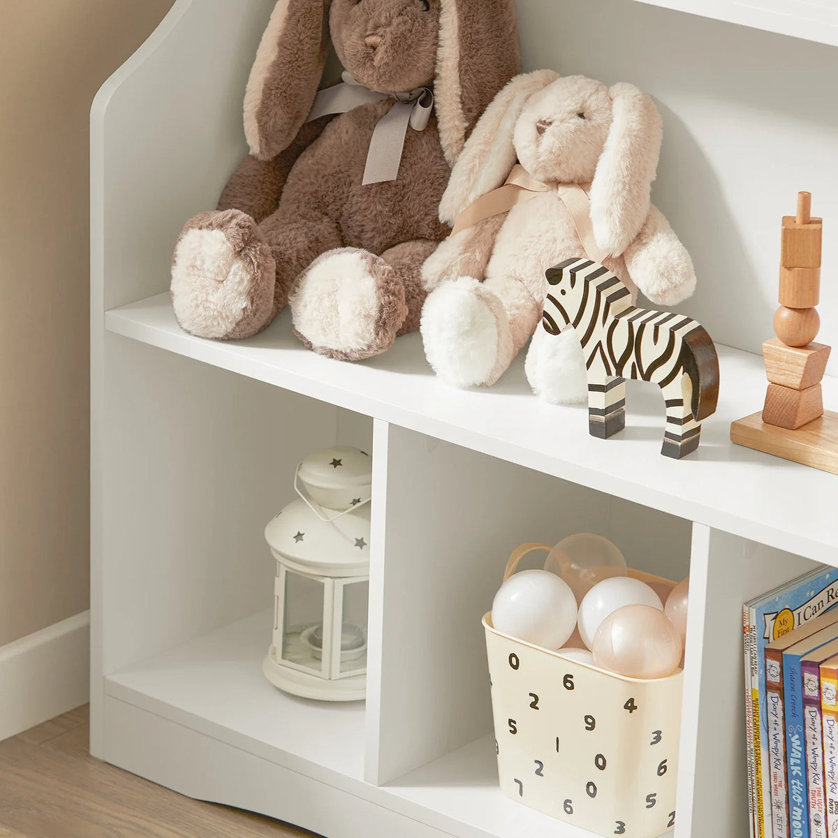 Bibliothèque enfant blanche avec étagère de rangement Tilda Kids