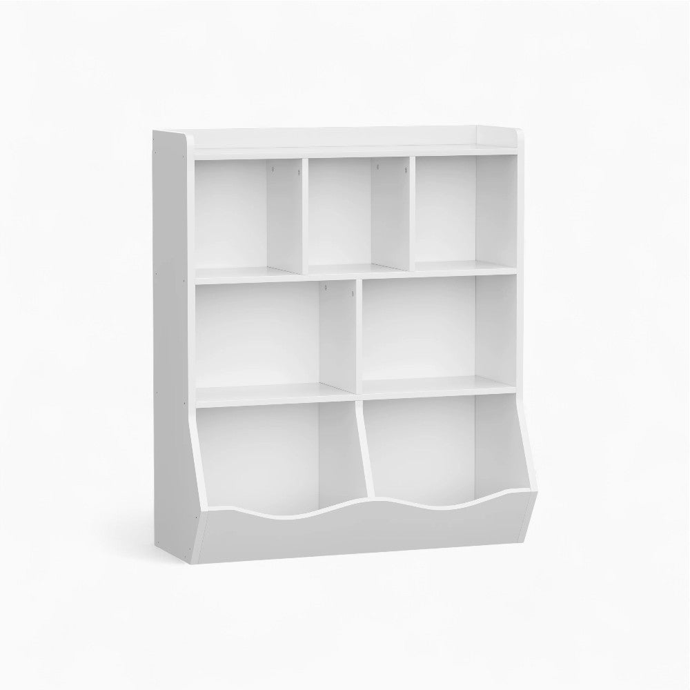Bibliothèque enfant blanche avec rangements modulables Tilda Kids