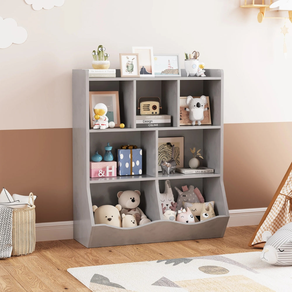 Bibliothèque enfant blanche avec rangements modulables Tilda Kids