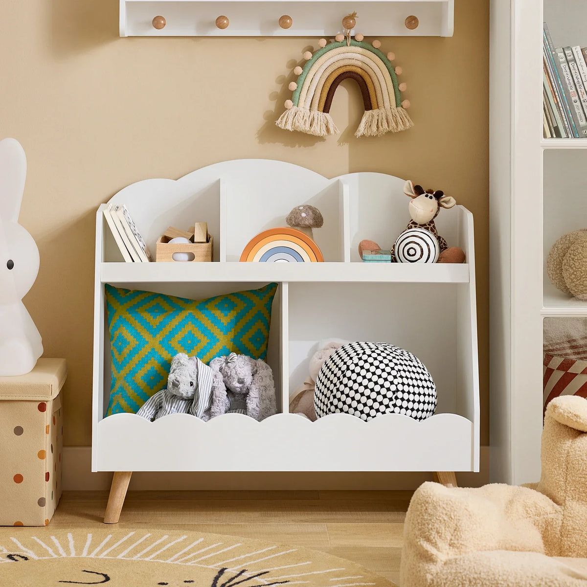 Bibliothèque enfant blanche sur pieds Tilda Kids