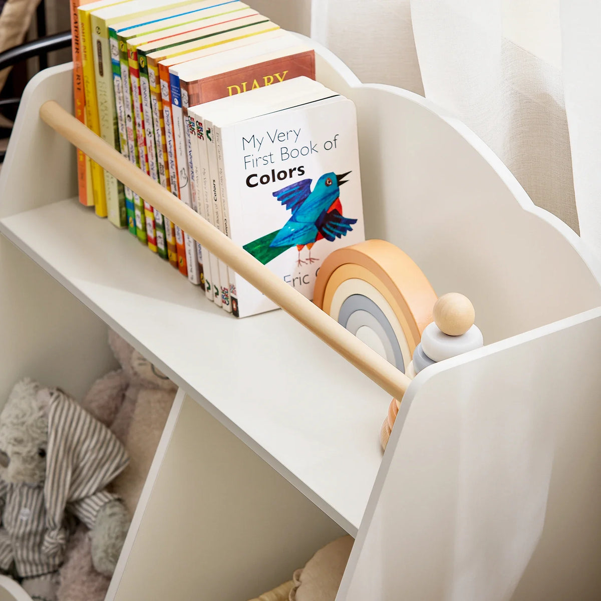 Bibliothèque enfant blanche sur pieds Tilda Kids