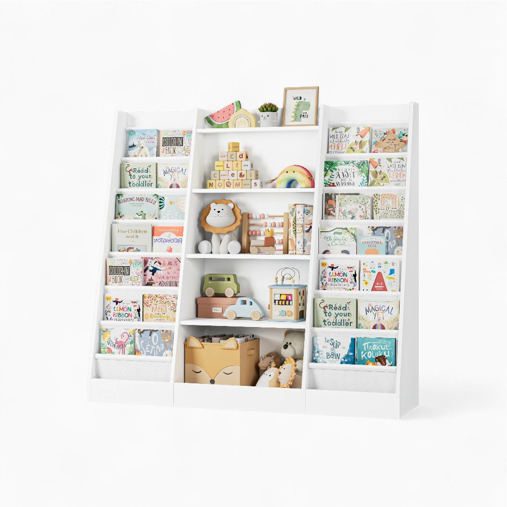 Bibliothèque enfant en bois 120cm avec étagères Tilda Kids