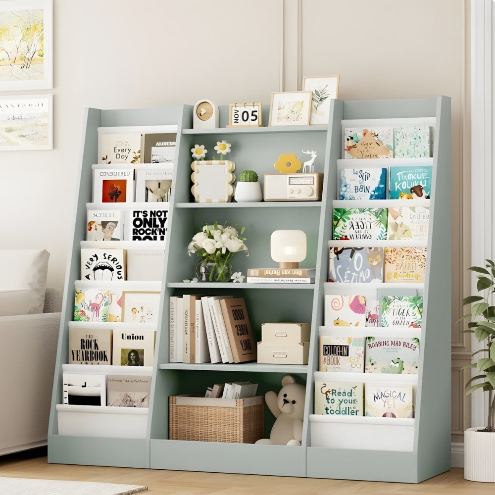 Bibliothèque enfant en bois 120cm avec étagères Tilda Kids