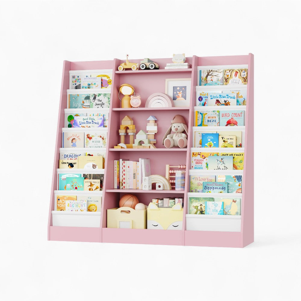 Bibliothèque enfant en bois 120cm avec étagères Tilda Kids