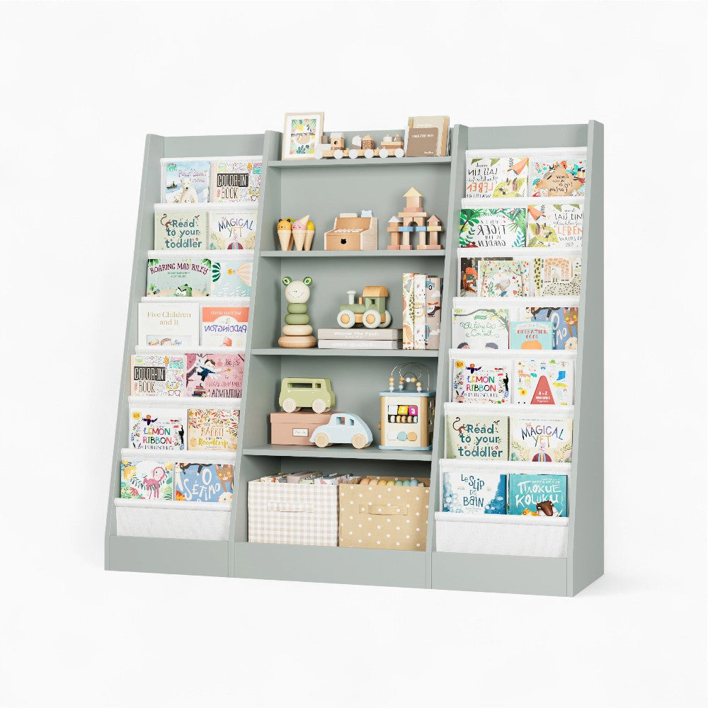Bibliothèque enfant en bois 120cm avec étagères Tilda Kids