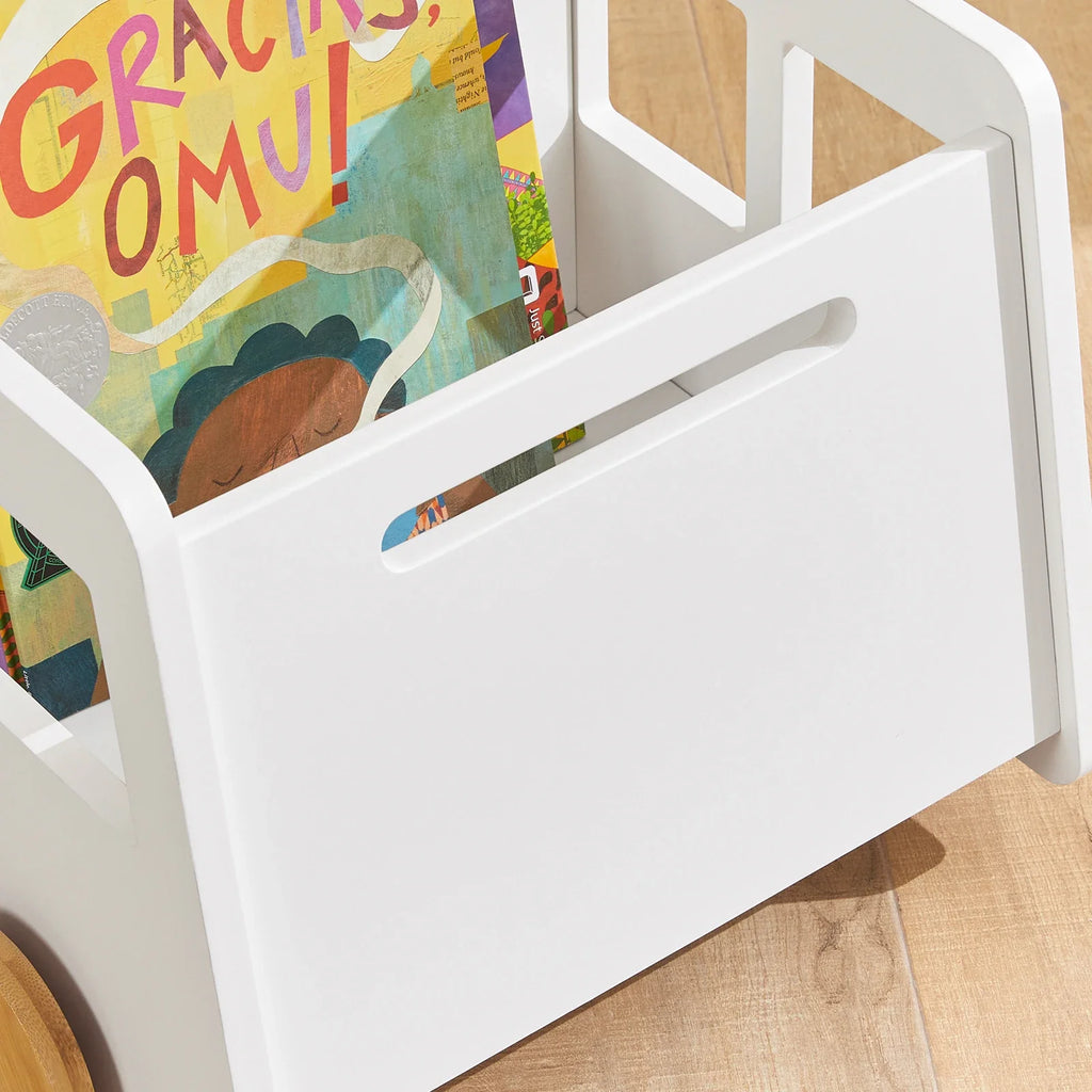 Bibliothèque enfant mobile avec roues en bambou Tilda Kids