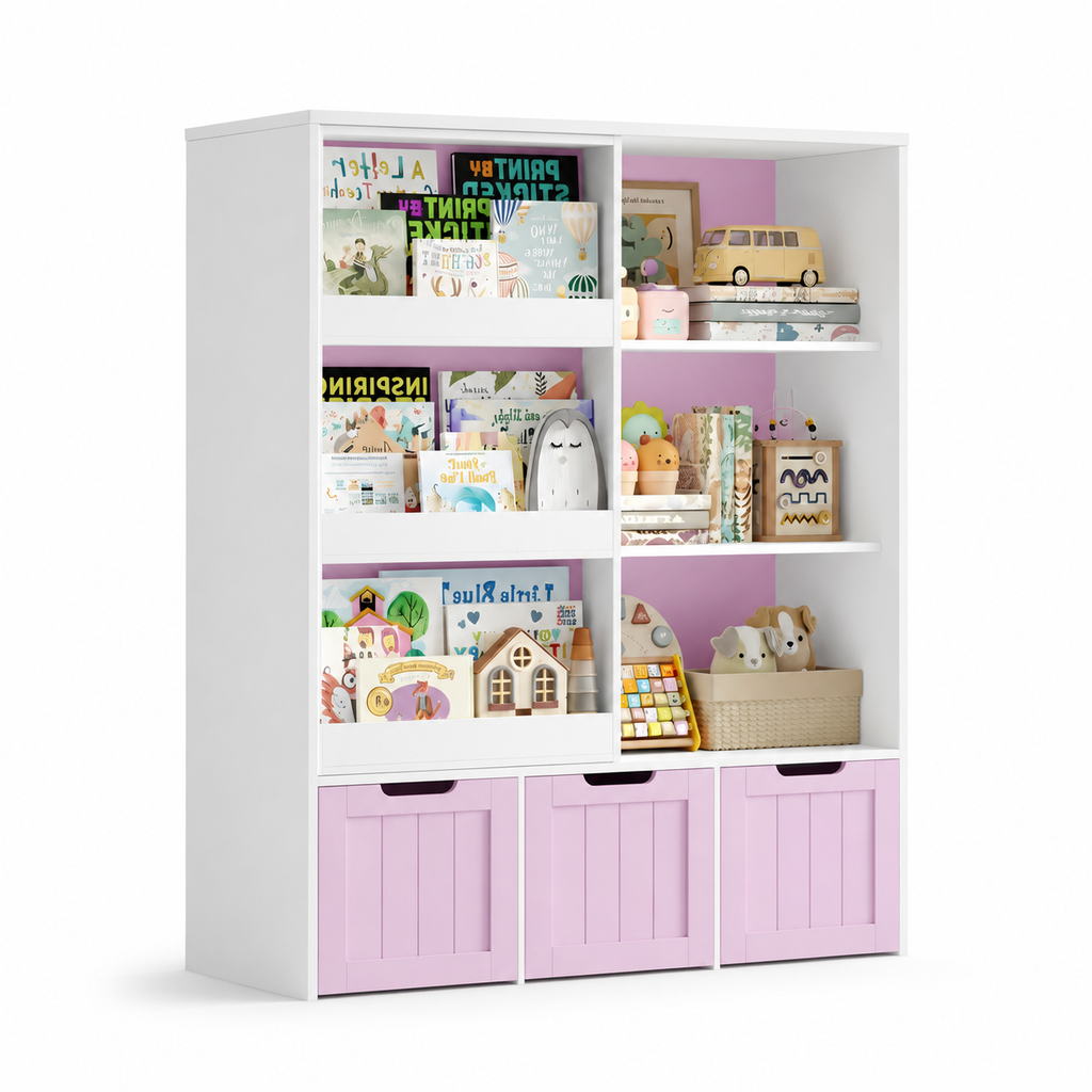 Bibliothèque enfant Montessori avec bacs de rangement Tilda Kids