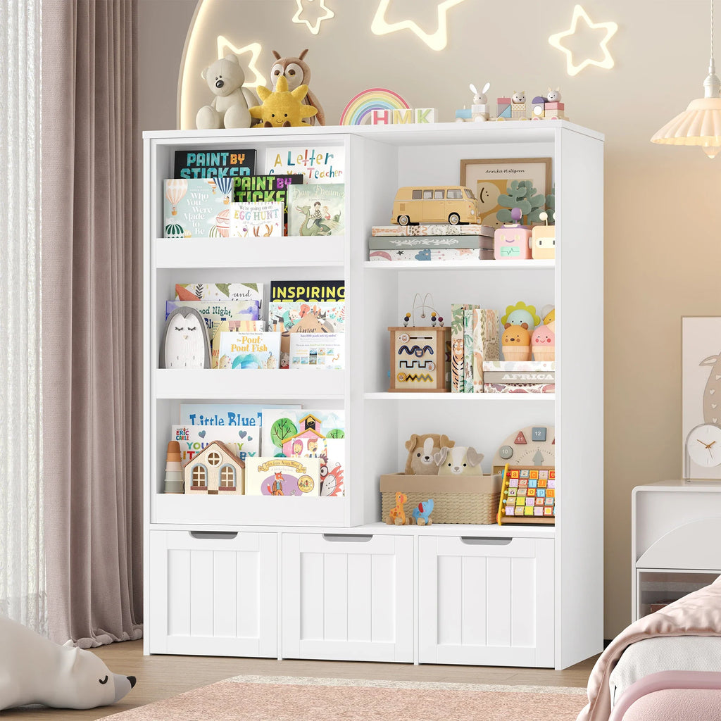 Bibliothèque enfant Montessori avec bacs de rangement Tilda Kids