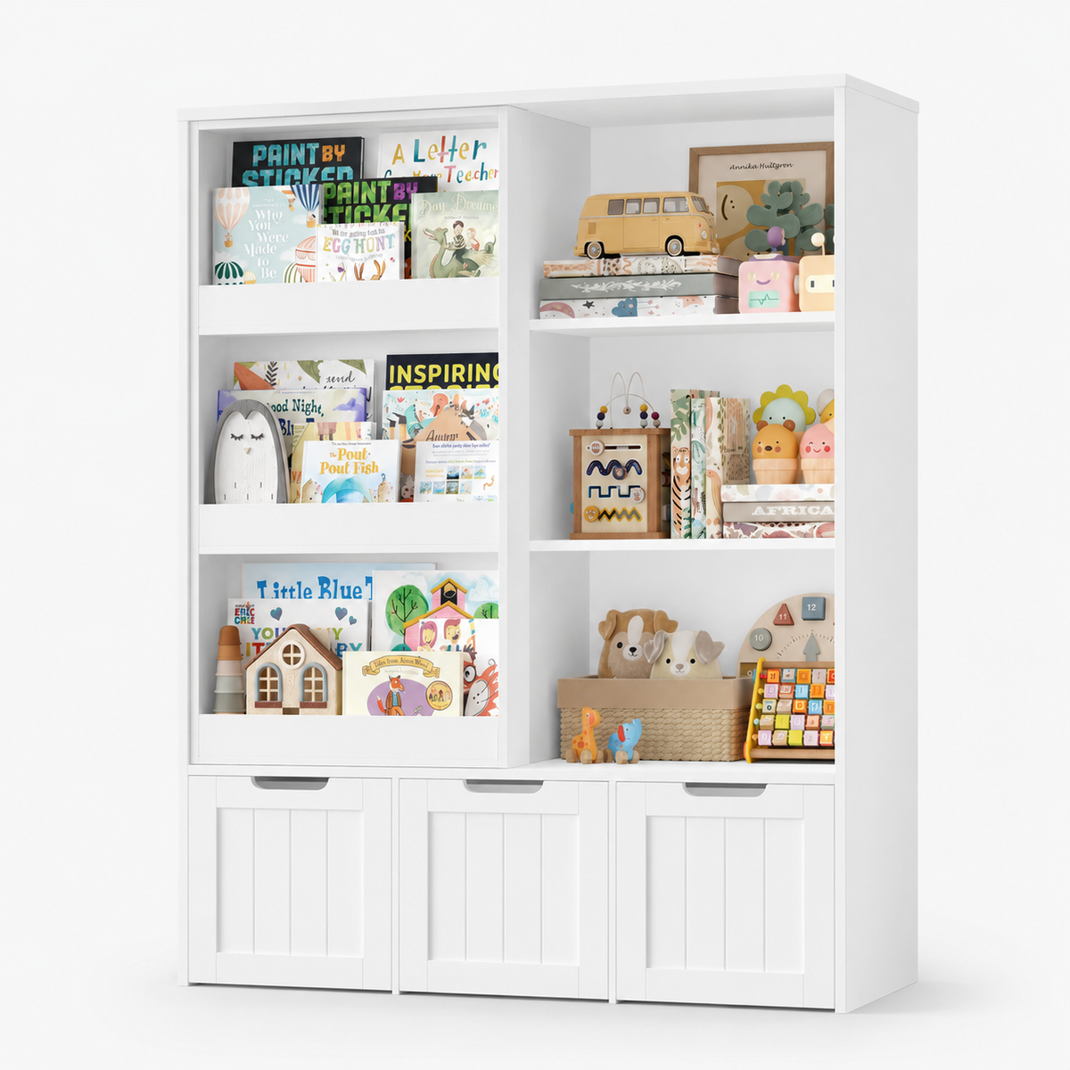 Bibliothèque enfant Montessori avec bacs de rangement Tilda Kids
