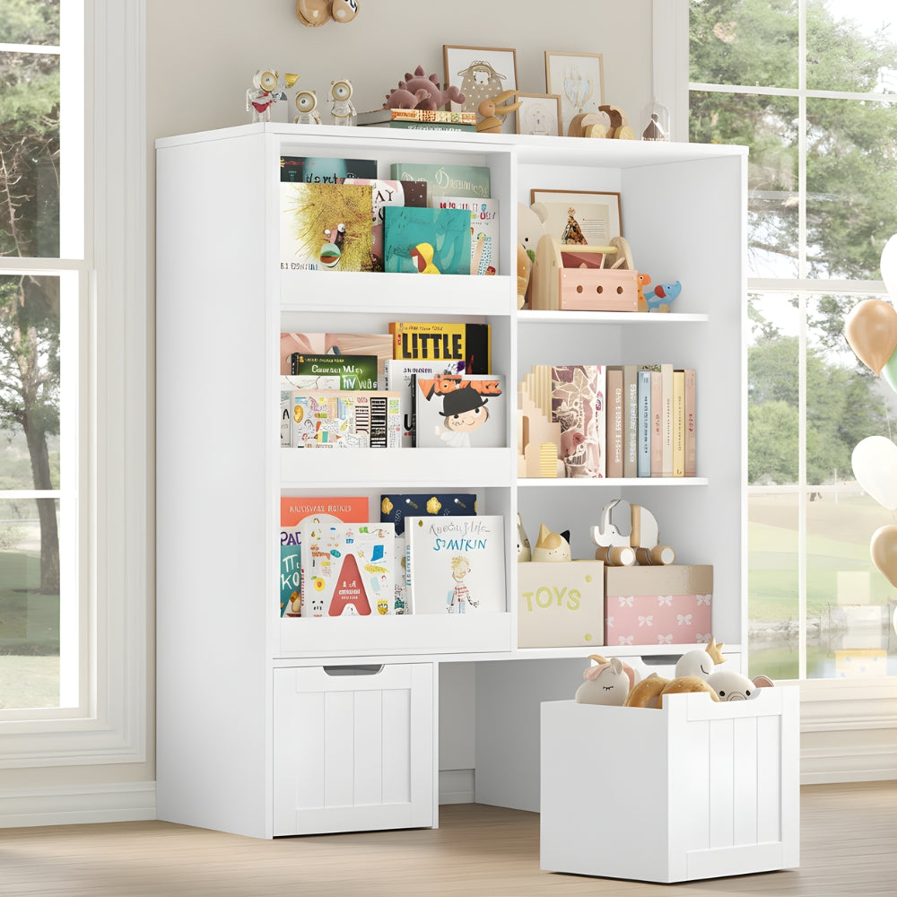Bibliothèque enfant Montessori avec bacs de rangement Tilda Kids