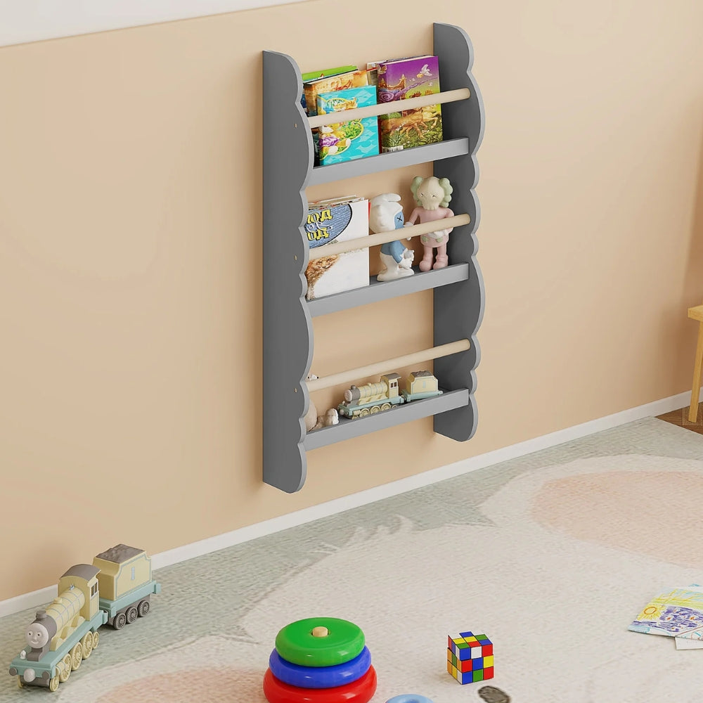 Bibliothèque murale enfant avec étagères de rangement Tilda Kids