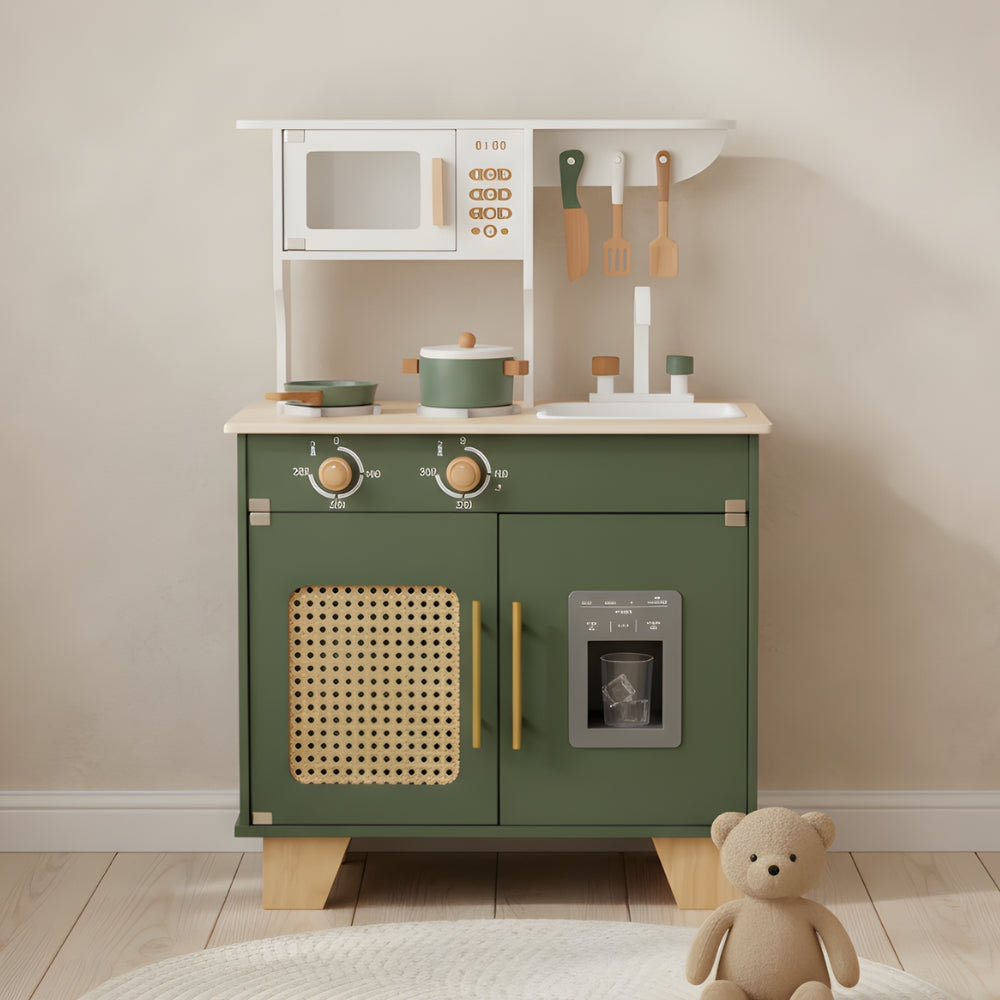 Cuisine en bois vert foncé pour enfant avec four Tilda Kids