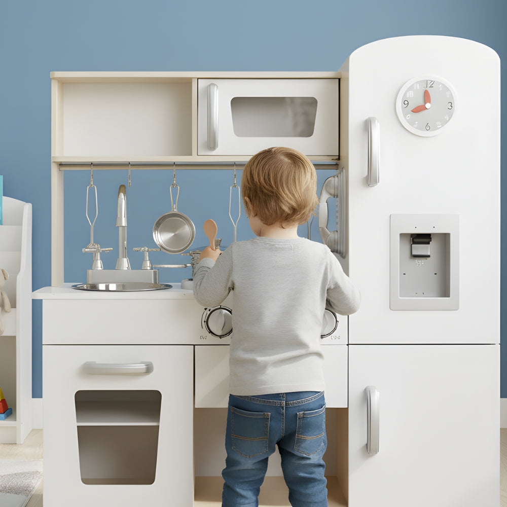 Cuisine enfant blanc en bois avec réfrigérateur Tilda Kids