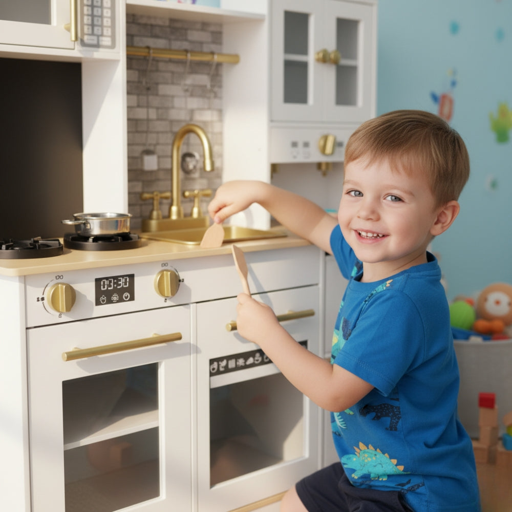 Cuisine enfant blanche avec évier et double four Tilda Kids