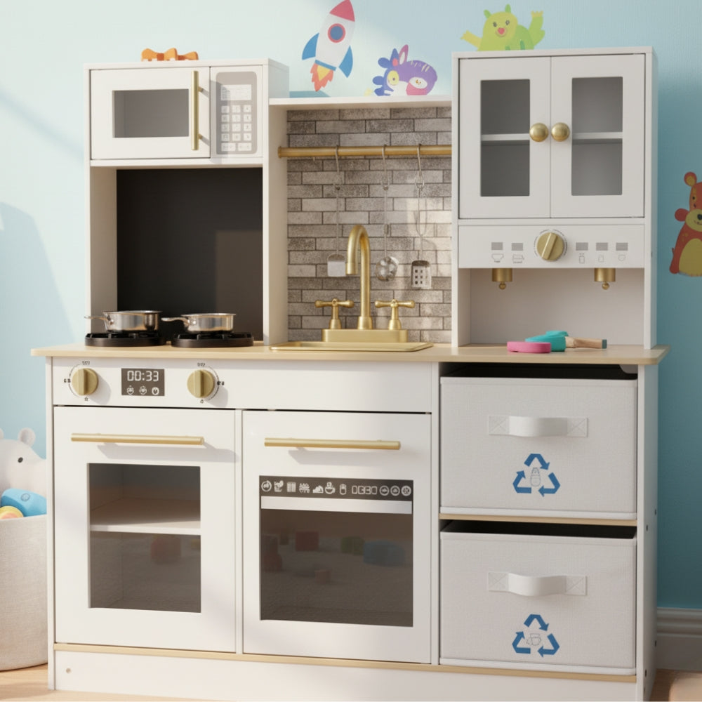 Cuisine enfant blanche avec évier et double four Tilda Kids