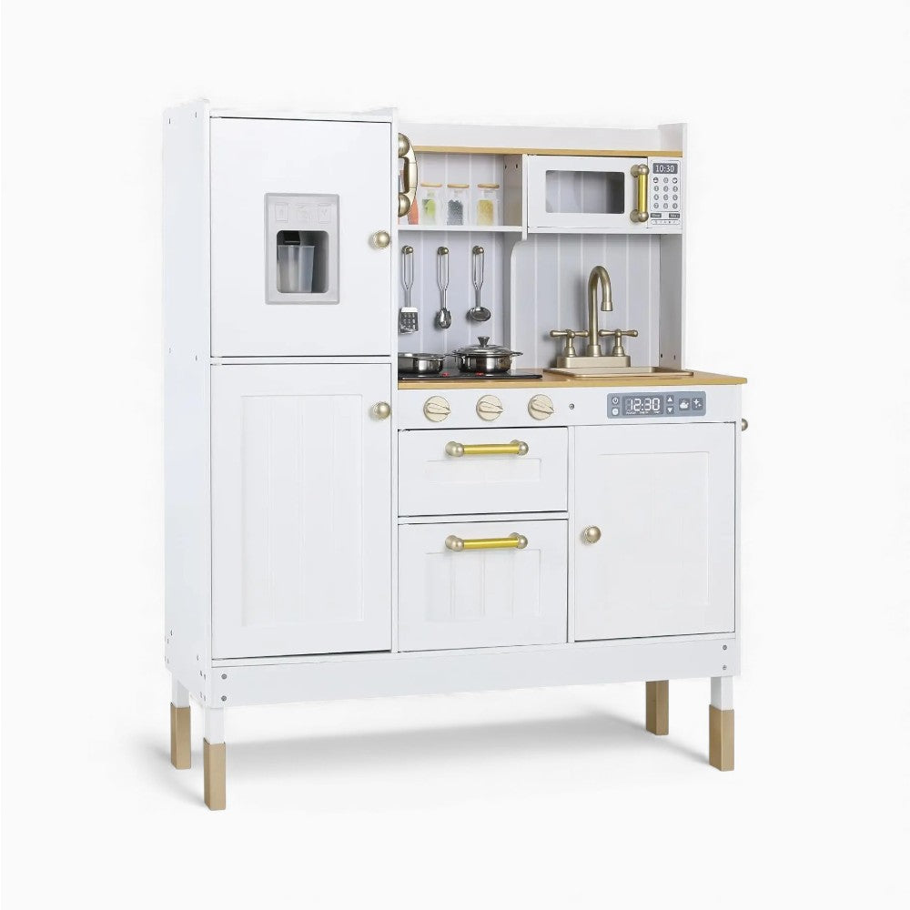 Cuisine enfant en bois blanc avec accessoires et évier Tilda Kids