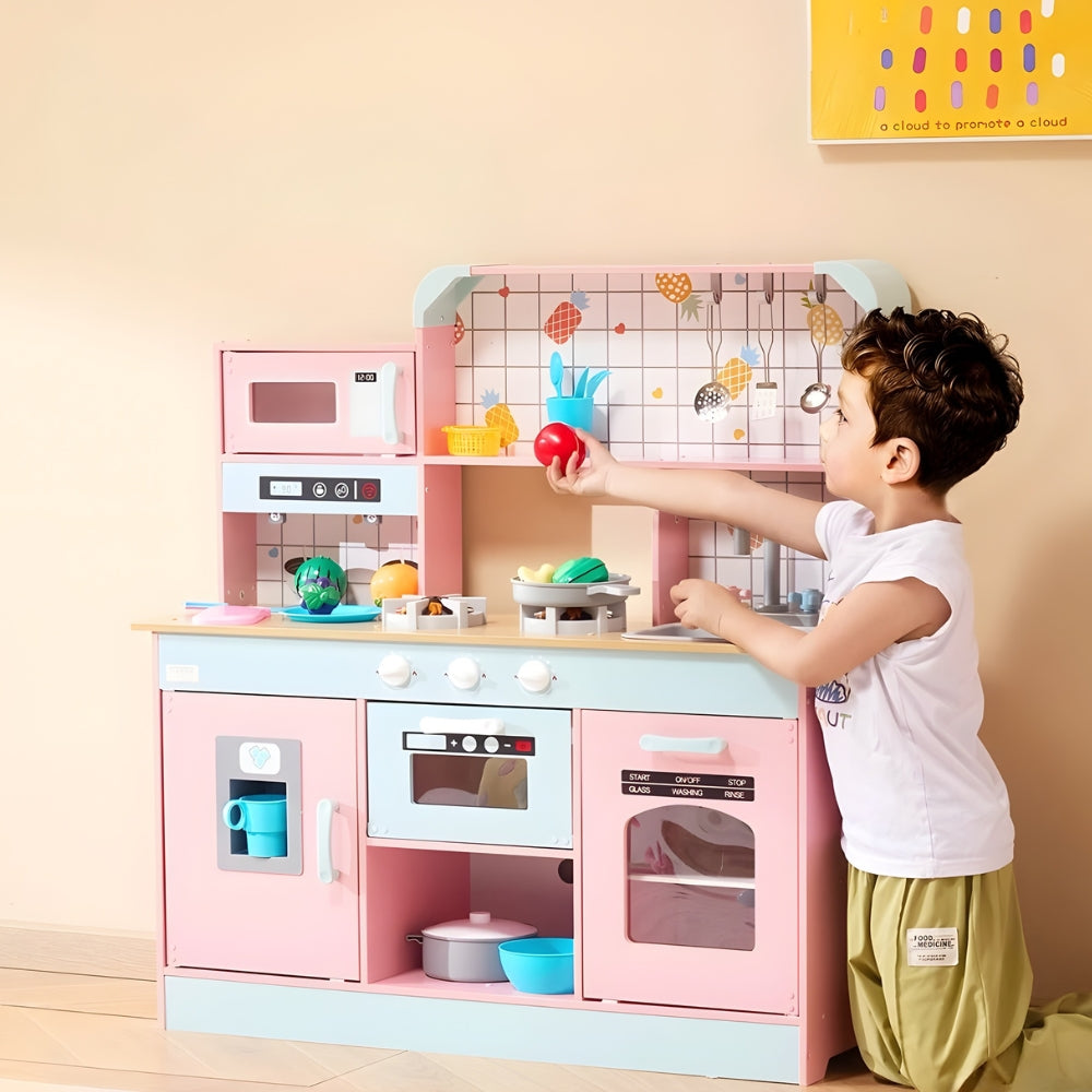 Cuisine enfant en bois rose avec four Tilda Kids