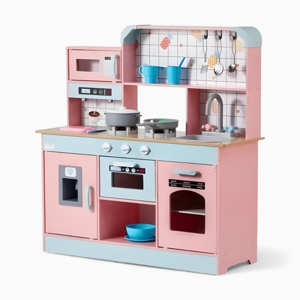 Cuisine enfant en bois rose avec four Tilda Kids