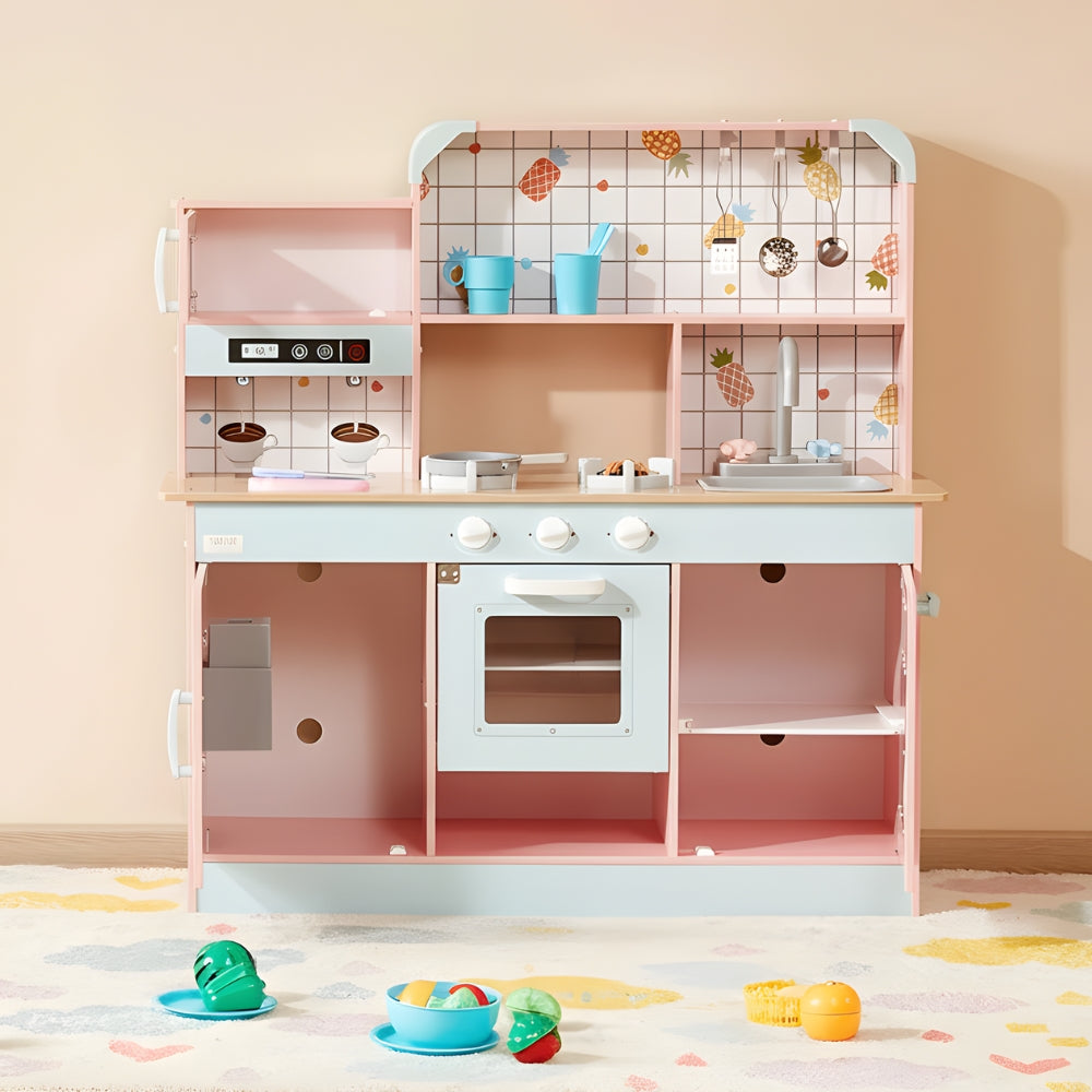 Cuisine enfant en bois rose avec four Tilda Kids