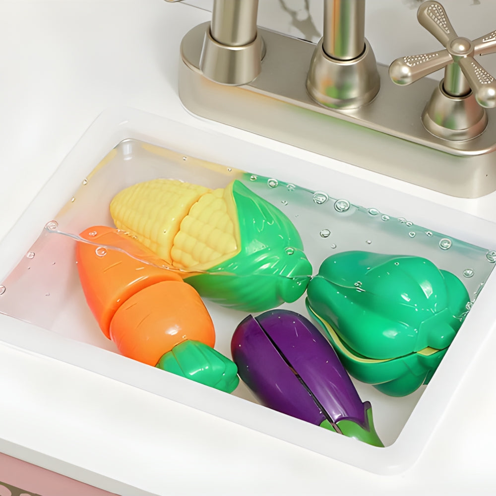 Cuisine enfant rose en bois avec four Tilda Kids