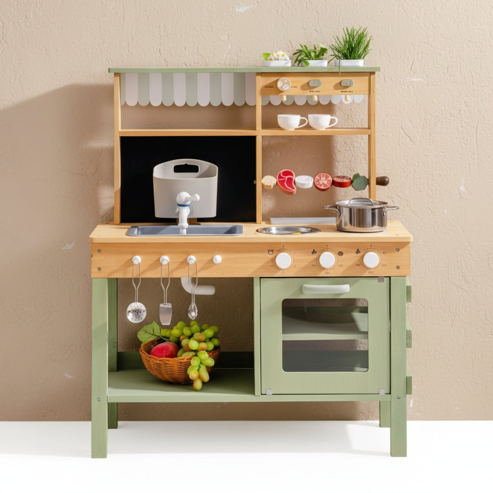 Cuisine enfant verte en bois avec four Tilda Kids
