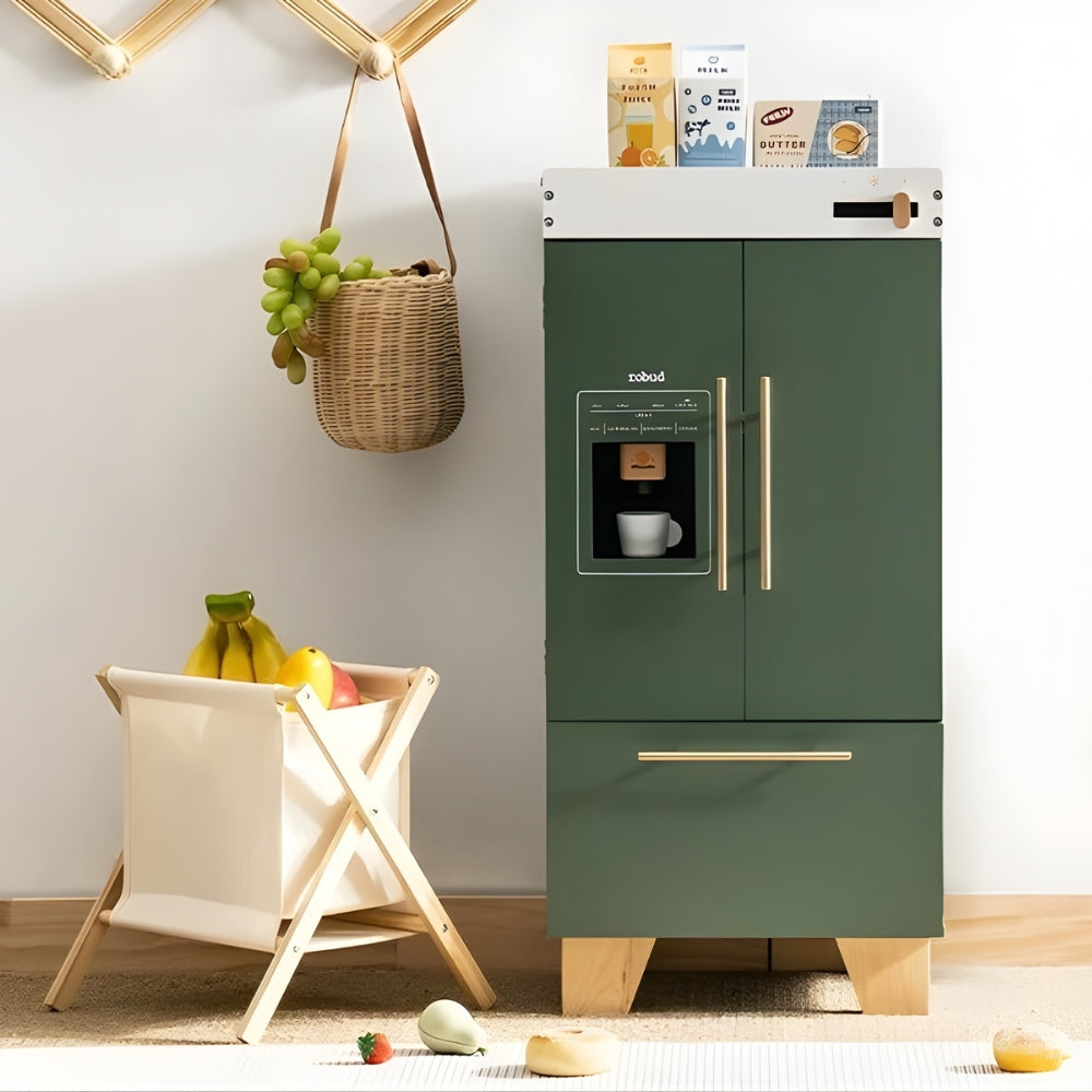 Frigo jouet en bois vert foncé pour enfant Tilda Kids