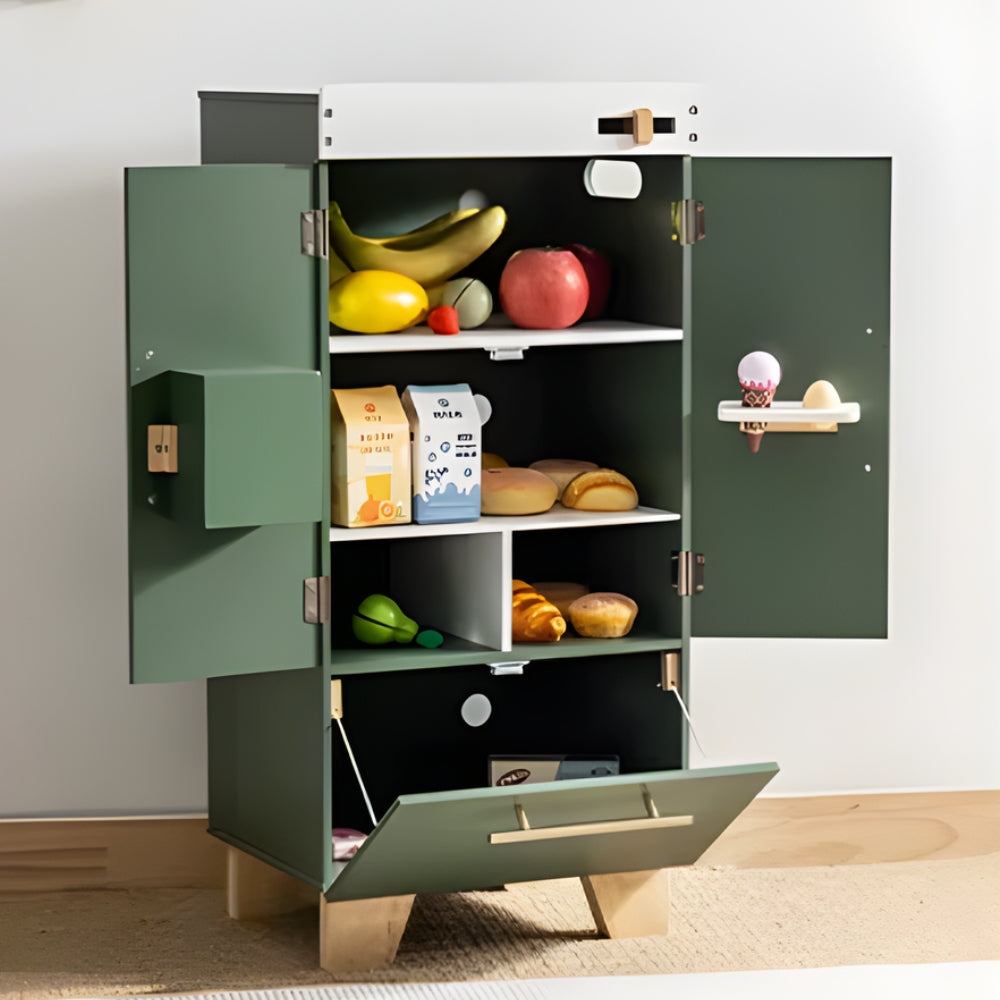 Frigo jouet en bois vert foncé pour enfant Tilda Kids