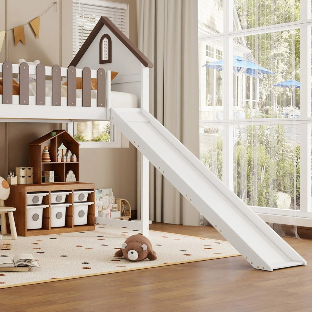 Lit cabane en hauteur avec toboggan pour enfant Tilda Kids