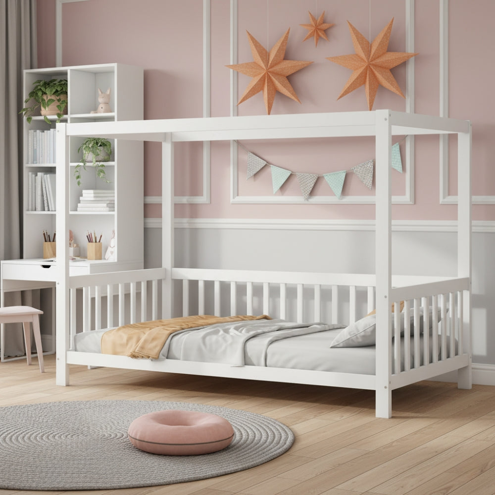 Lit cabane enfant avec barrières de sécurité Tilda Kids