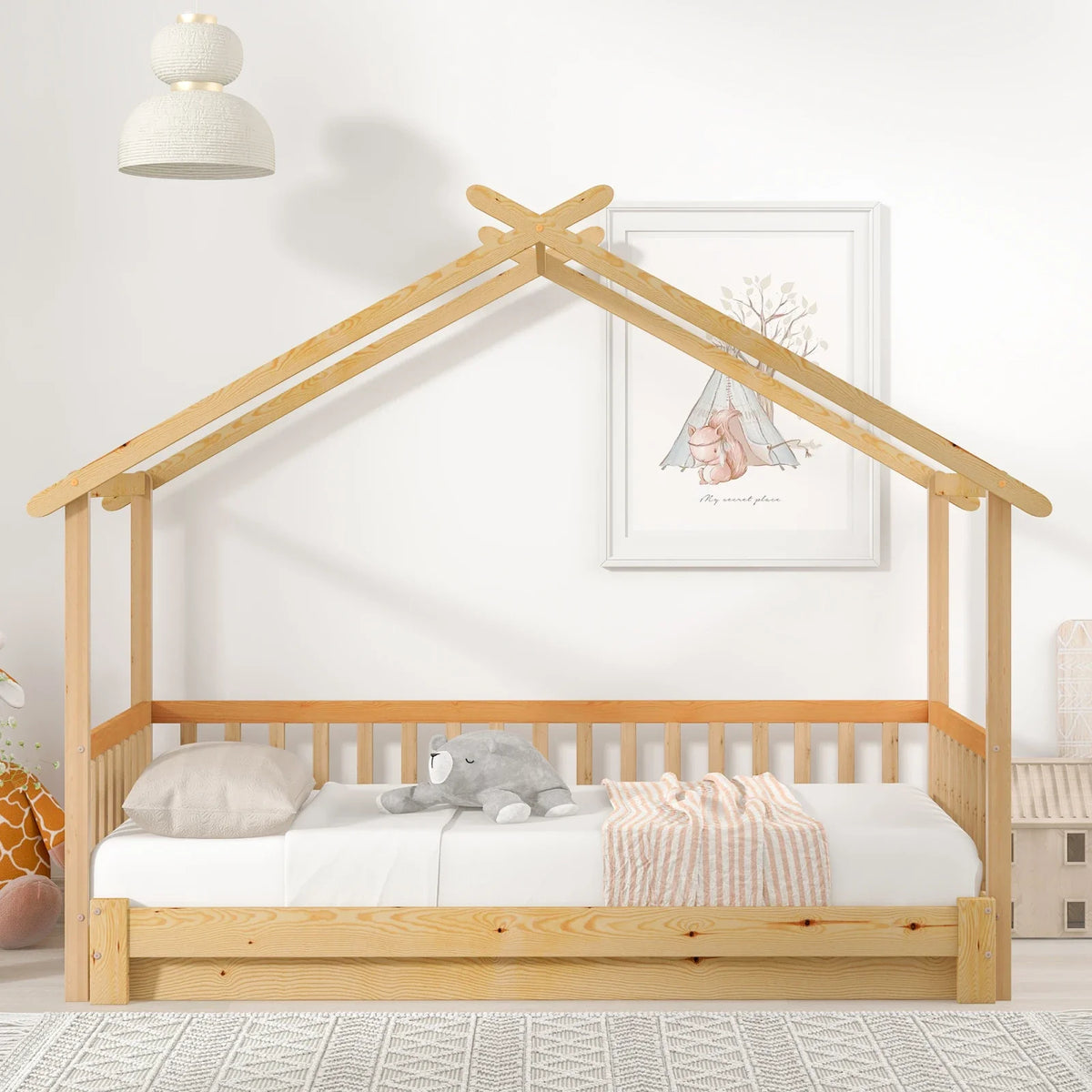 Lit cabane enfant en bois dépliable Tilda Kids