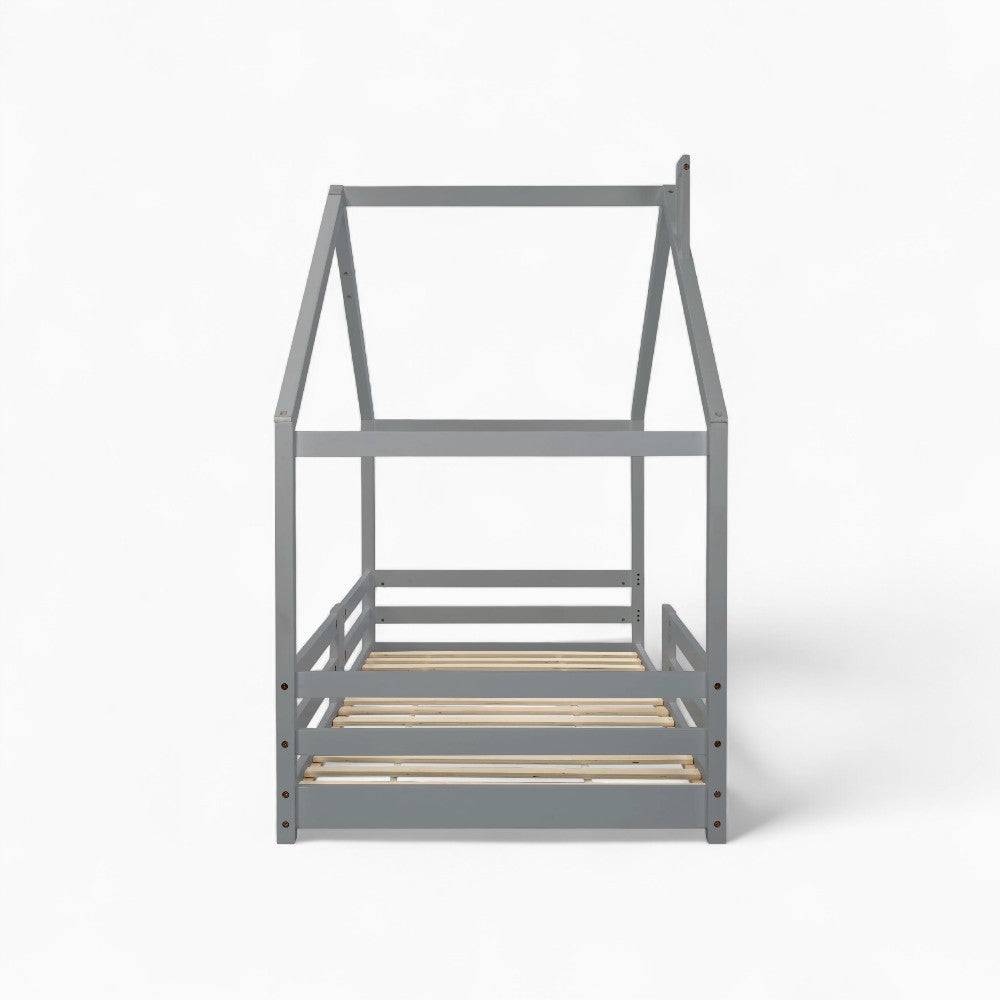 Lit cabane maison gris pour enfant Tilda Kids