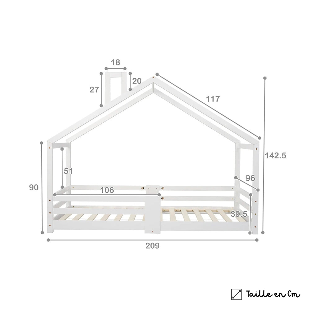 Lit cabane maison pour enfant Tilda Kids