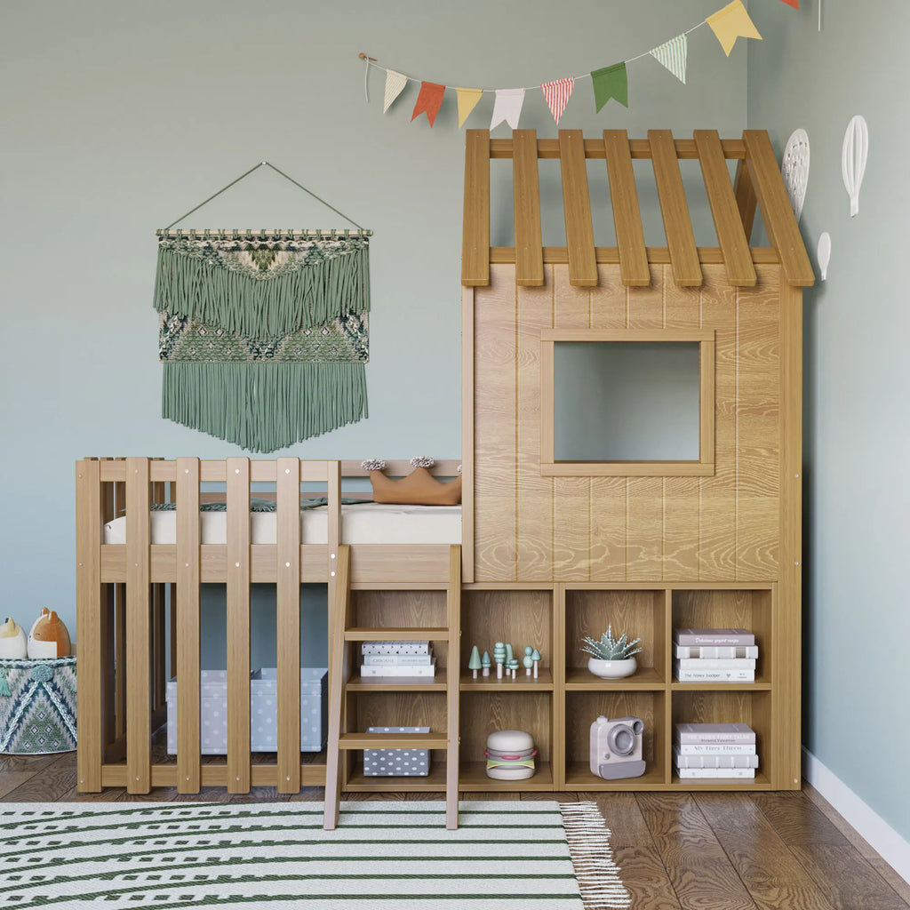 Lit cabane mezzanine avec rangement intégré Tilda Kids