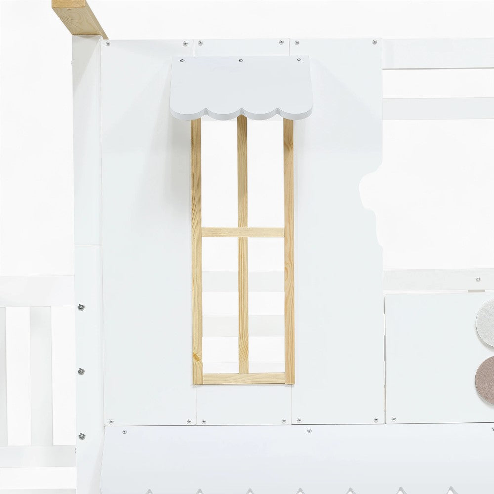 Lit cabane superposé avec rangement intégré Tilda Kids