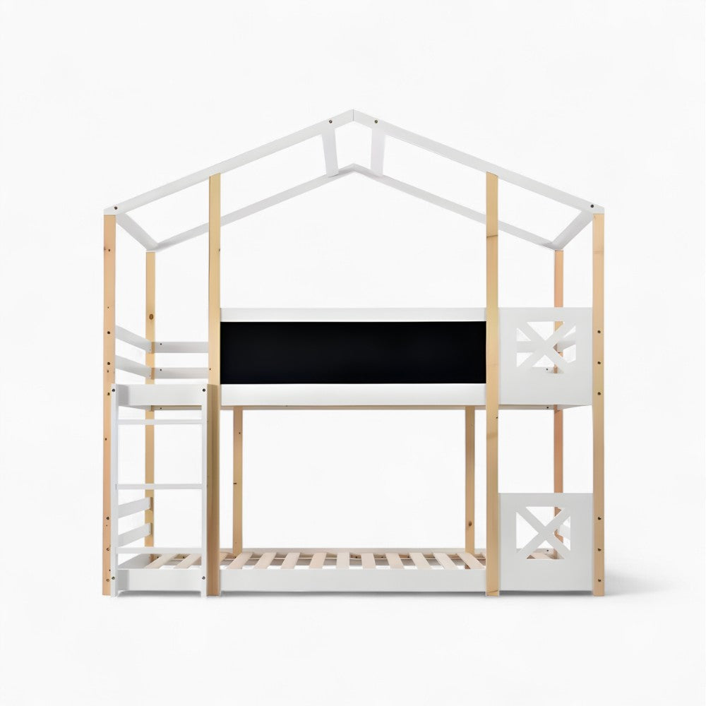 Lit cabane superposé avec toboggan enfant Tilda Kids