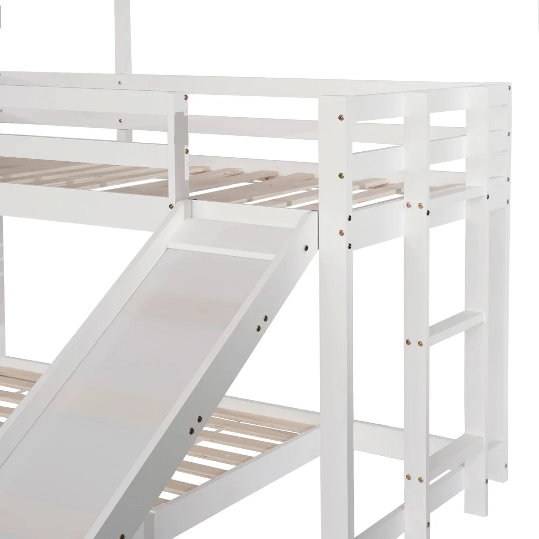 Lit cabane superposé avec toboggan pour enfants Tilda Kids