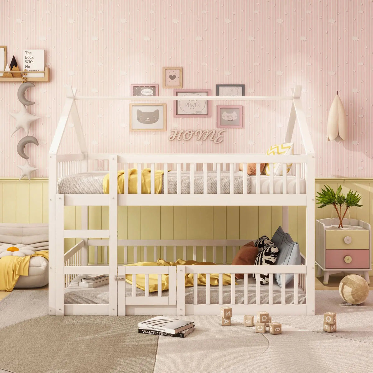 Lit cabane superposé blanc pour enfant Tilda Kids