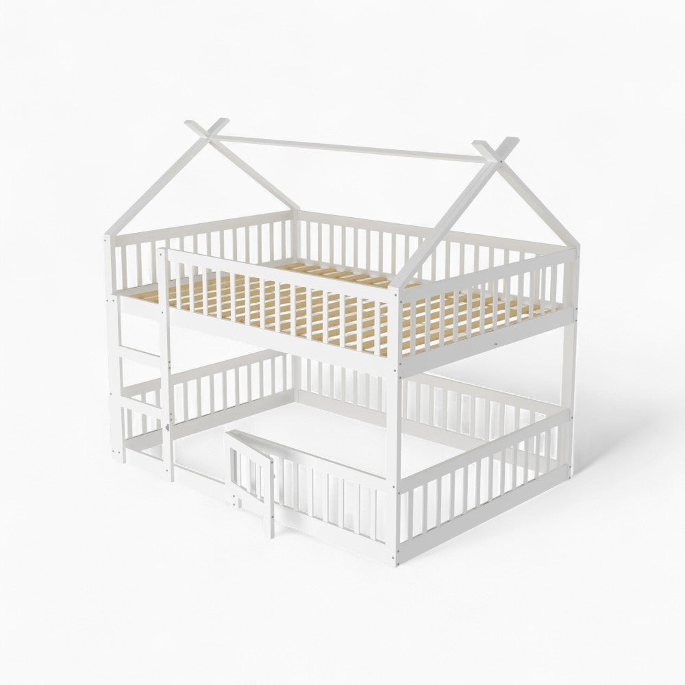 Lit cabane superposé blanc pour enfant Tilda Kids