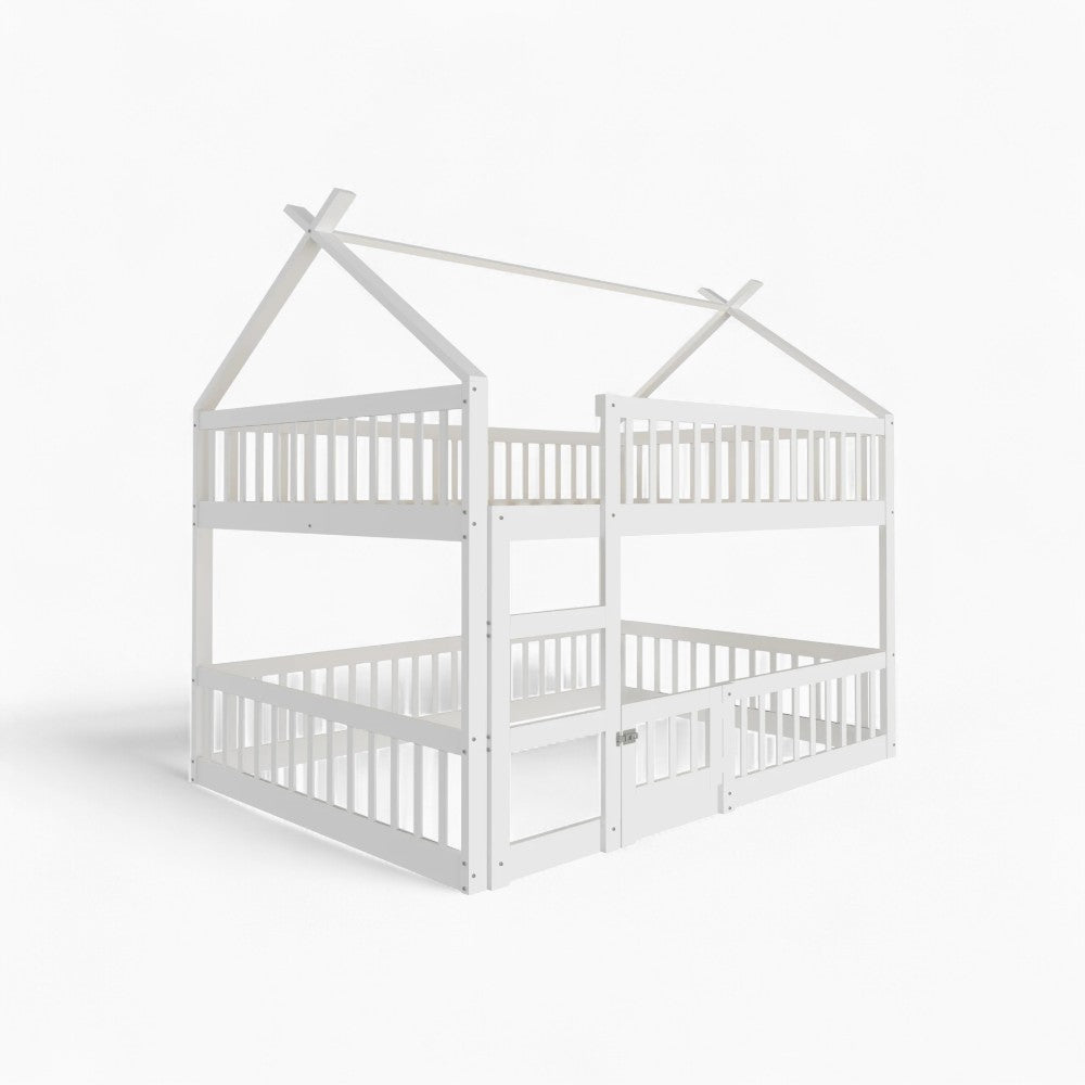 Lit cabane superposé blanc pour enfant Tilda Kids