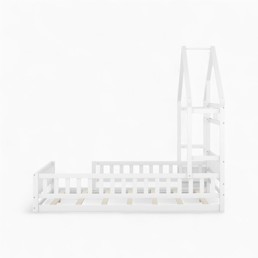Lit double cabane enfant 140x200 blanc Tilda Kids